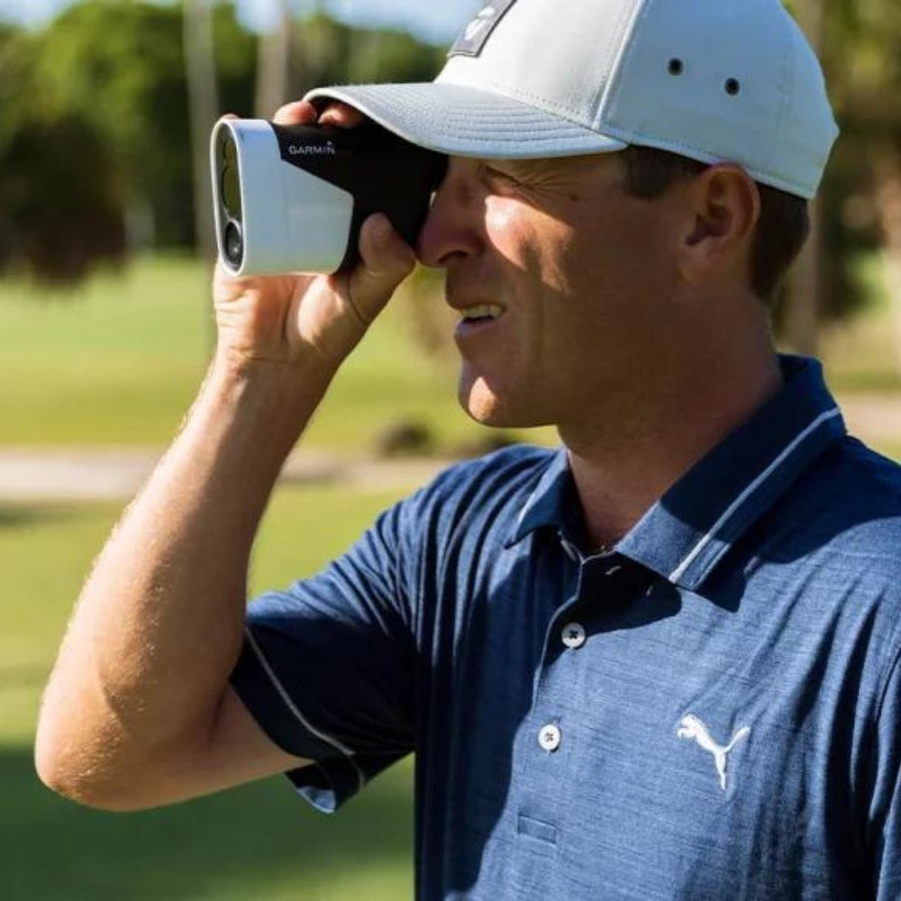 Range finder device with precise measurement capabilities for accurate yardage.